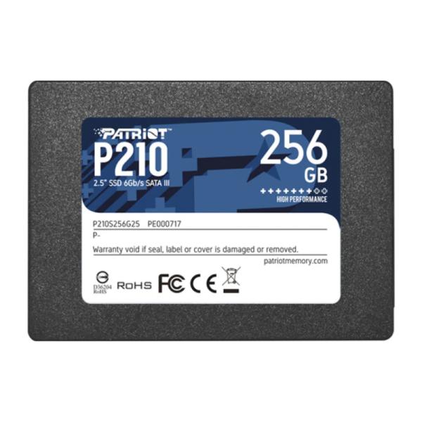 HD INTERNO SOLIDO 256GB PATRIOT P210 2.5 PULG SATA III 500MB/S / 400MB/S P210S256G25