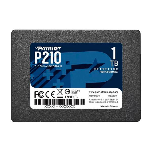 HD INTERNO SOLIDO 1TB PATRIOT P210 2.5 PULG SATA III 520MB/S / 430MB/S P210S1TB25