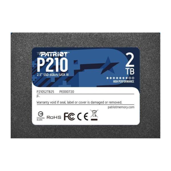HD INTERNO SOLIDO 2TB PATRIOT P210 2.5 PULG SATA III 520MB/S / 430MB/S P210S2TB25 P210