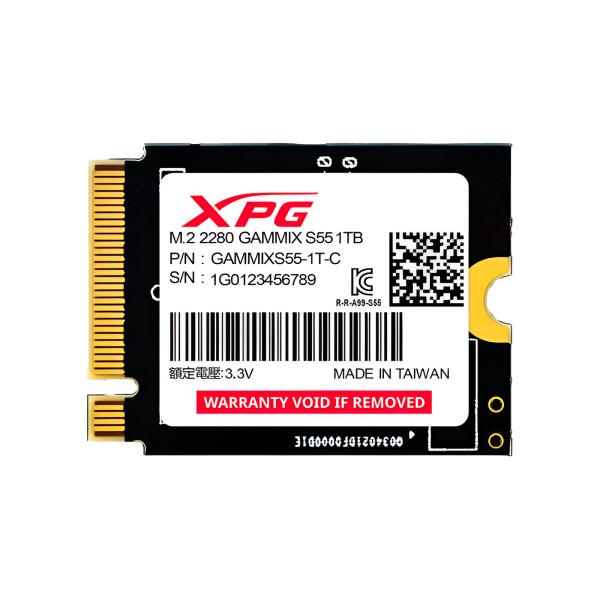 HD INTERNO SOLIDO 512GB ADATA XPG GAMMIX S55 M.2 2230 PCIE GEN4 X4 5000MB/S / 3000MB/S SGAMMIXS55-512G-C