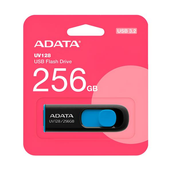 MEMORIA USB 256GB ADATA UV128 USB-A  3.2 GEN 1 AUV128-256G-RBE