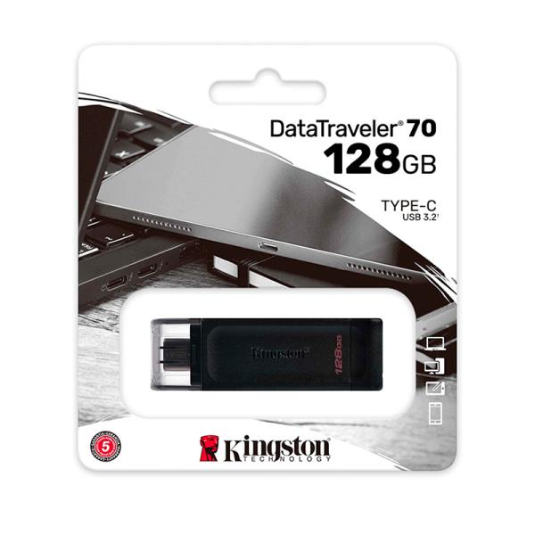 MEMORIA USB 128GB KINGSTON DATA TRAVELER 70 USB-C 3.2 GEN 1 DT70/128GB