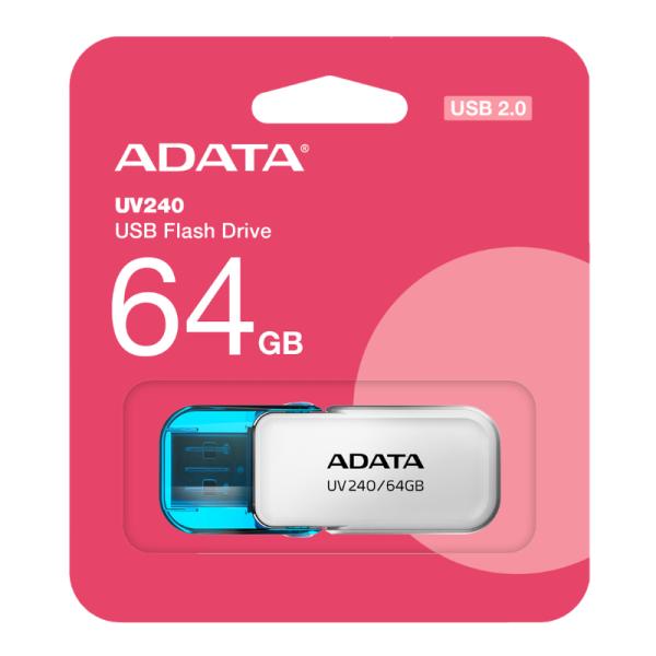 MEMORIA USB 64GB ADATA  AUV240 USB-A 2.0 AUV240-64G-RWH