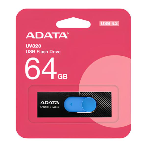 MEMORIA USB 64GB ADATA UV320 USB-A / USB-C 3.2 GEN 1 AUV320-64G-RBKBL