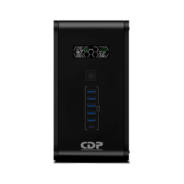 UPS CDP R-SMART1010 1000VA 500W 0X NEMA 5-15R, NEMA 5-15P, USB, RJ45, COAXIAL 6 PUERTOS USB DE CARGA