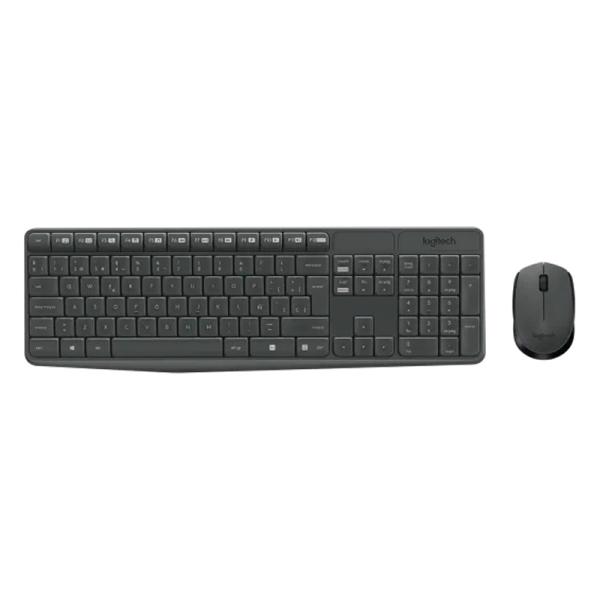 TECLADO Y MOUSE LOGITECH MK235 MEMBRANA INalámbrico 2.4 GHZ ESPAñOL 920-007901