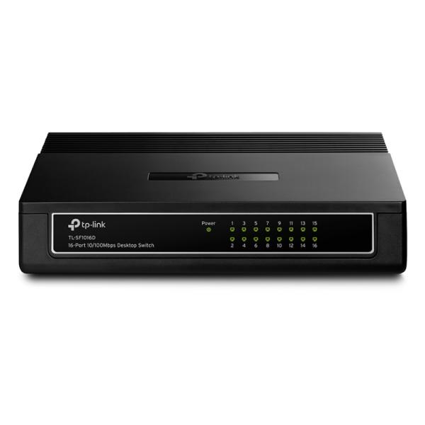 SWITCH TP LINK TL-SF1016D 16 PUERTOS FAST ETHERNET 10/100 MBPS NO ADMINISTRABLE