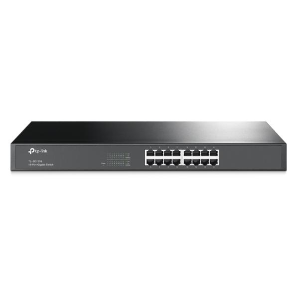 SWITCH TP LINK TL-SG1016 16 PUERTOS GIGABIT 10/100/1000 MBPS NO ADMINISTRABLE 19 PULG