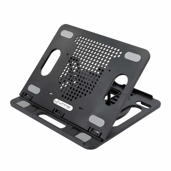 BASE ergonómica PARA LAPTOP UNNO TEKNO NC6115BK CON SOPORTE PARA CELULAR