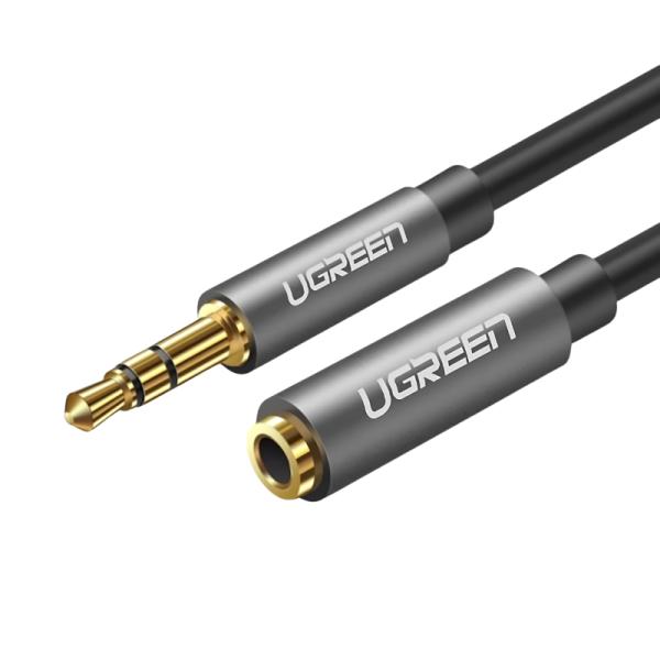 CABLE UGREEN AV118 3.5MM MACHO A 3.5MM HEMBRA 1.5M 10593