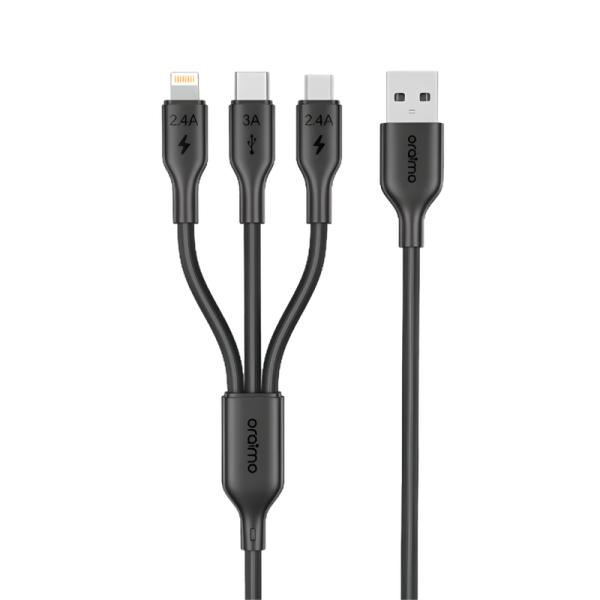 CABLE USB-A A USB-C/LIGHTNING/MICRO-USB ORAIMO DURALINE 4 480 MBPS 1.2 M OCD-118MCL