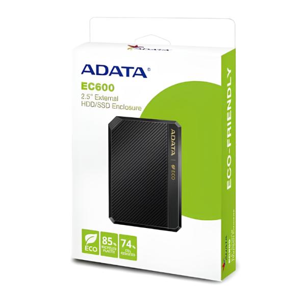 ENCAPSULADOR USB 3.2 GEN2 ADATA 2.5 PULG 5V 85% EC600-BCBK