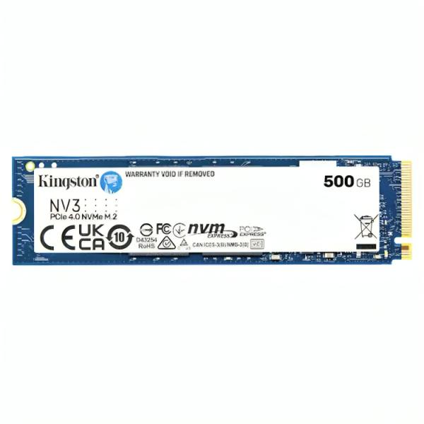 HD INTERNO SOLIDO 500GB KINGSTON NV3 M.2 2280 PCIE GEN4 X4 5000MB/S / 3000MB/S SNV3S/500G
