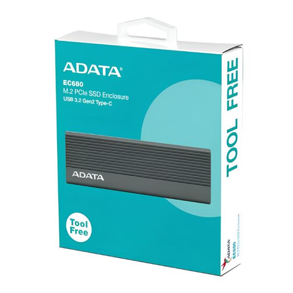 ENCAPSULADOR USB 3.2 GEN2 USB C ADATA EC680 M.2 EC680-CCGY