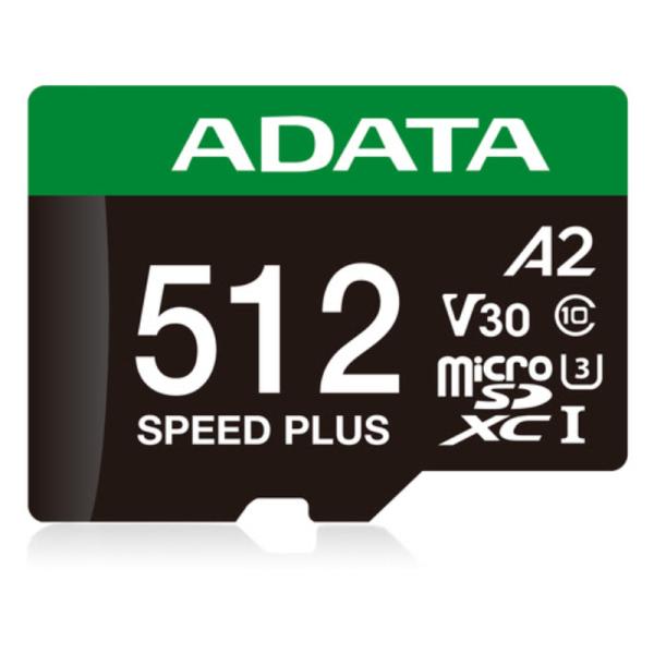 MEMORIA MICRO SDXC 512GB ADATA UD512GUI3V30A2SP-RA1 CLASE 10 180MB/S / 160MB/S PARA cámaras Y DRONES
