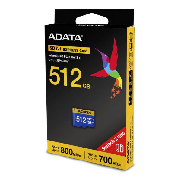 MEMORIA MICRO SDXC 512GB ADATA UD512GEX3L1-C CLASE 10 V30 800 MB/S / HASTA 700 MB/S PARA creación DE CONTENIDO PROFESIONAL, JUEGOS DE ALTO RENDIMIENTO