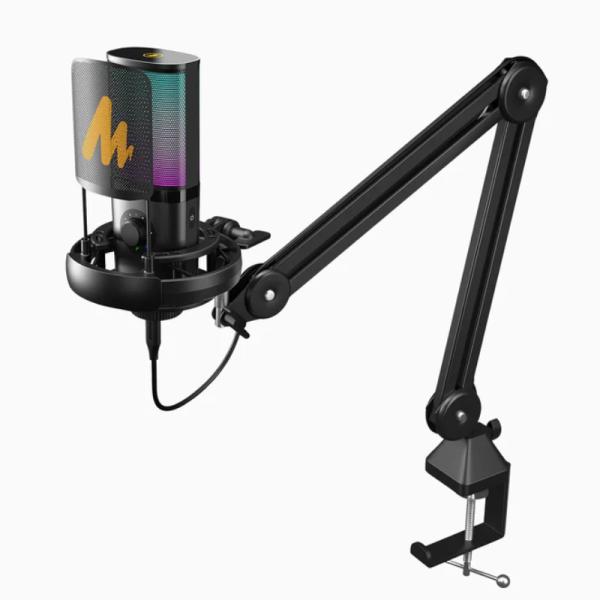 micrófono GAMING MAONO PM450S USB / USB C CON BRAZO ARTICULADO