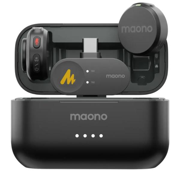 MICROFONO MAONO WM650 PC2 INALAMBRICO CON RECEPTOR USB-C CON REDUCCION DE RUIDO