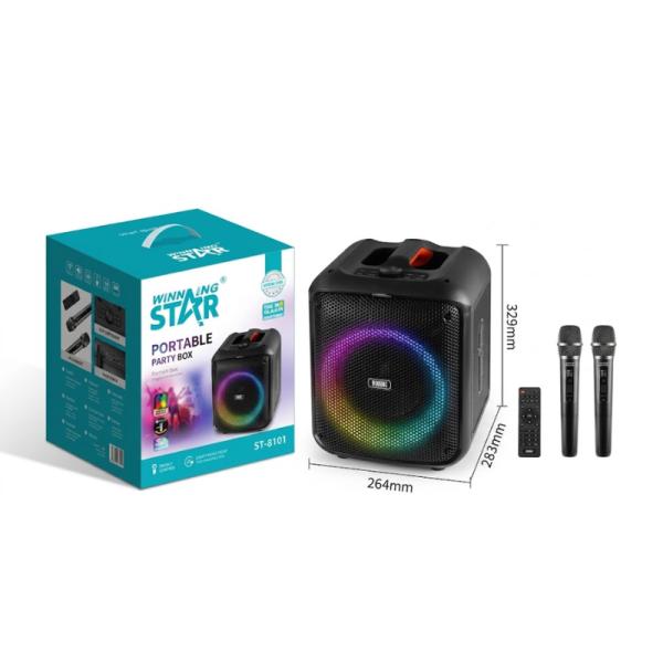 PARLANTE RGB WINNING STAR ST-8101 50 W BLUETOOTH YX-6553-WST-38920