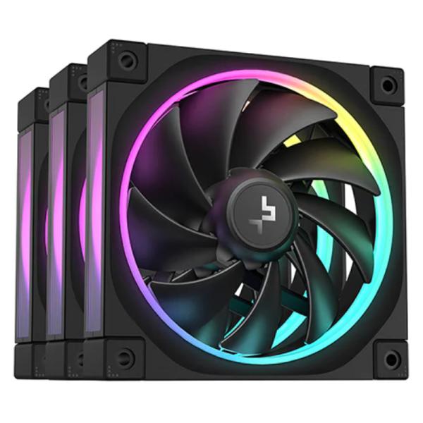 ABANICO ARGB DEEPCOOL FL12 3IN1 120MM 4 PIN PWM+ 3 PIN ARGB R-FL12-BKAPN3-G