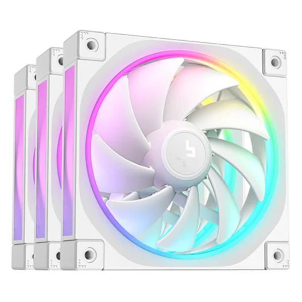 ABANICO ARGB DEEPCOOL FL12 3IN1 WH 120MM 4 PIN PWM+ 3 PIN ARGB R-FL12-WHAPN3-G