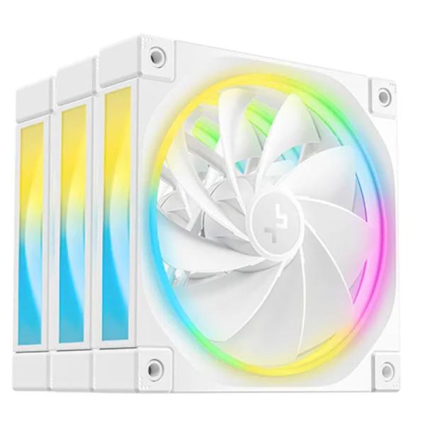 ABANICO ARGB DEEPCOOL FL12R 3IN1 WH 120MM  4 PIN PWM+ 3 PIN ARGB R-FL12R-WHAPN3-G