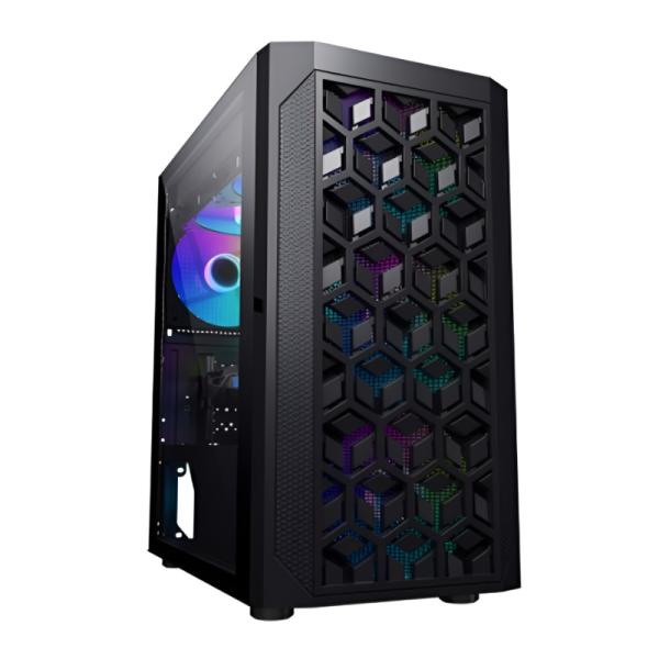 CASE GAMING EAGLE WARRIOR CG06AKRA001C MINI TOWER SIN ventilación INCLUIDA CON VIDRIO LATERAL Y MALLA FRONTAL