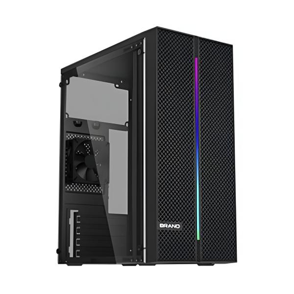 CASE GAMING EAGLE WARRIOR CM26KTRA001C  MINI TOWER SIN ventilación INCLUIDA CON PANEL acrílico LATERAL Y BARRA DE LUZ CON FUENTE DE PODER 600W
