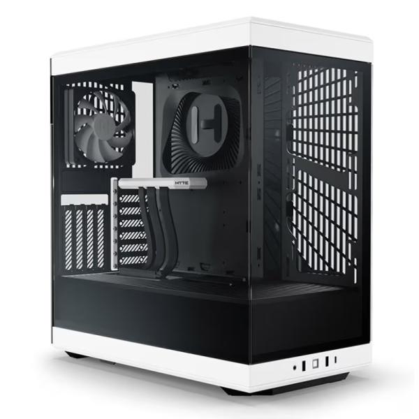 CASE GAMING HYTE Y40 MID TOWER VIDRIO TEMPLADO 1 ABANICO TRASERO Y 1 ABANICO CON VIDRIO panorámico LATERAL Y FRONTAL CS-HYTE-Y40-BW