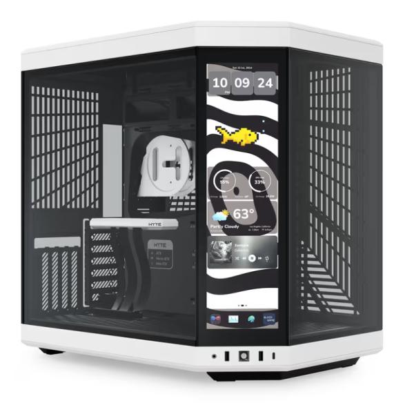 CASE HYTE Y70 TOUCH INFINITE TORRE MEDIA VIDRIO TEMPLADO CON PANTALLA táctil 14.9 PULG GEN 3 CS-HYTE-Y70TTI-WB