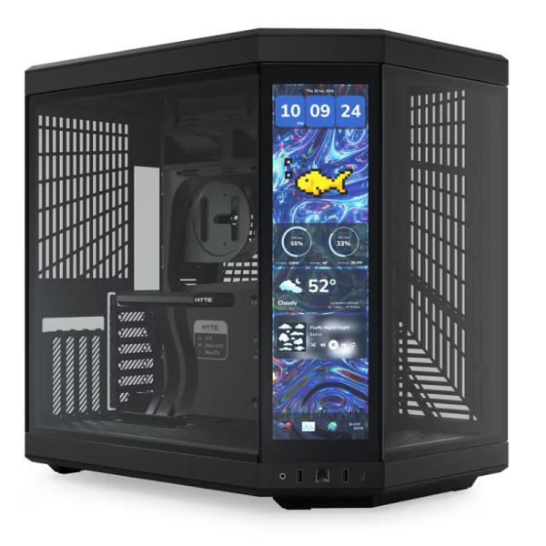 CASE HYTE Y70 TOUCH INFINITE MID TOWER SIN ventilación INCLUIDA CON PANTALLA táctil 14.9 PULG GEN 3 CS-HYTE-Y70TTI-BB