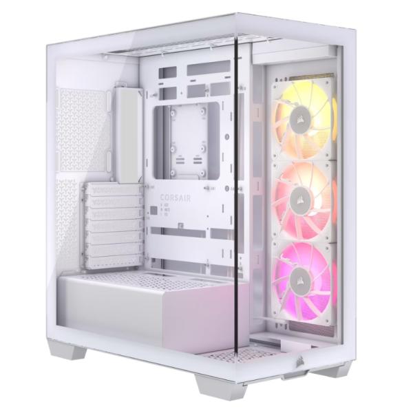 CASE RGB CORSAIR ICUE LINK 3500X WHITE MID TOWER VENTILADORES 3 DE 120MM CON VIDRIO LATERAL Y FRONTAL CC-9011281-WW