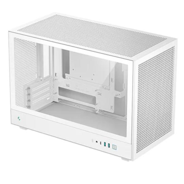 CASE RGB DEEPCOOL CH260 WH MINI TOWER SIN ventilación INCLUIDA CON VIDRIO LATERAL Y MALLA FRONTAL R-CH260-WHNGM0-G-1