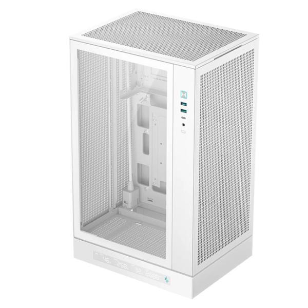CASE DEEPCOOL CH270 DIGITAL WH MINI TOWER SIN ventilación INCLUIDA CON VIDRIO LATERAL Y MALLA FRONTAL R-CH270-WHNDM0-G-1