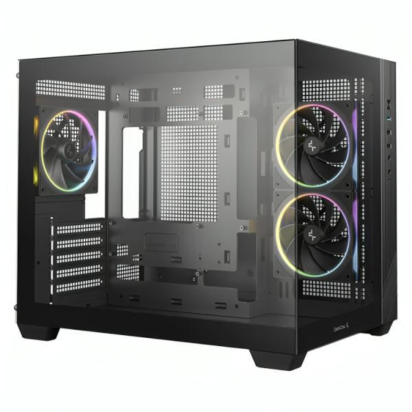 CASE DEEPCOOL CG330 3F MID TOWER VENTILADORES 3 DE 120MM CON PANEL FRONTAL Y LATERAL R-CG330-BKNGM3-G