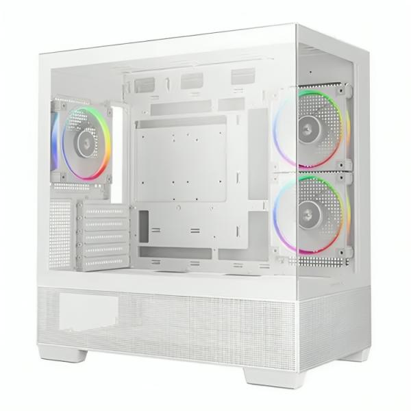 CASE ARGB DEEPCOOL CG380 3F WH MID TOWER VENTILADORES 3 DE 120 MM CON PANEL LATERAL Y FRONTAL R-CG380-WHAGM3-G