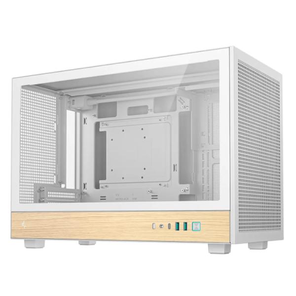 CASE DEEPCOOL CH260 WOOD WH MINI TOWER SIN ventilación INCLUIDA MADERA Y VIDRIO TEMPLADO LATERALR-CH260-WHNWM0-G-1