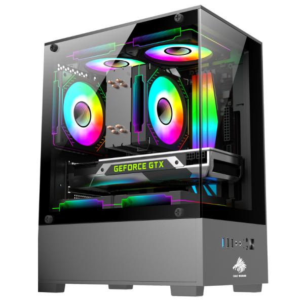 CASE EAGLE WARRIOR CG01J2RA001C MINI TOWER SIN ventilación INCLUIDA CON PANEL LATERAL