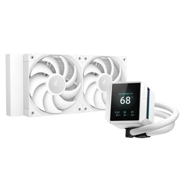 ENFRIAMIENTO LÍQUIDO RGB DEEPCOOL MYSTIQUE 240 WH ARGB AIO 240MM R-LX240-WHDSNMCP-G-1