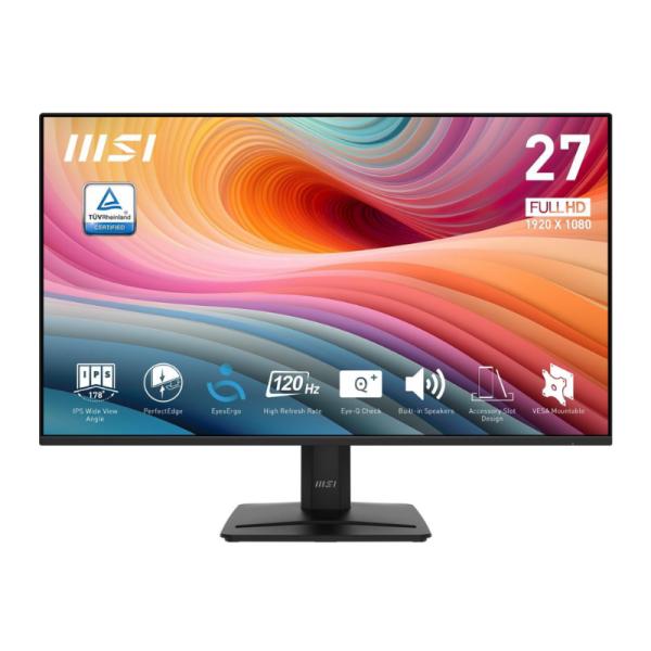 MONITOR MSI PLANO 27 PULG PRO MP275 E2 1920 X 1080 IPS 120HZ FREESYNC HDMI Y VGA NEGRO