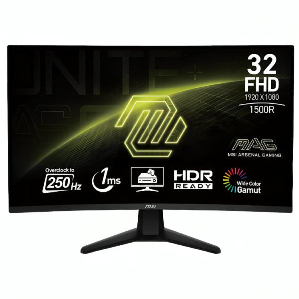 MONITOR GAMING MSI MAG 32C6X 31.5 PULG CURVO 1920 x 1080 1MS 250HZ DISPLAY PORT HDMI 9S6-3DD41M-013
