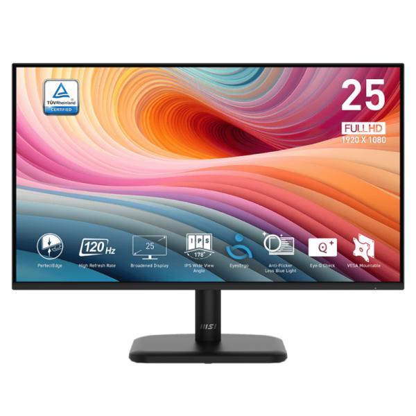 MONITOR GAMING MSI PRO MP251L E2 25 PULG PLANO 1920 X1080 120 HZ ANTI-GLARE HDMI Y VGA 9S6-3PD2CM-021