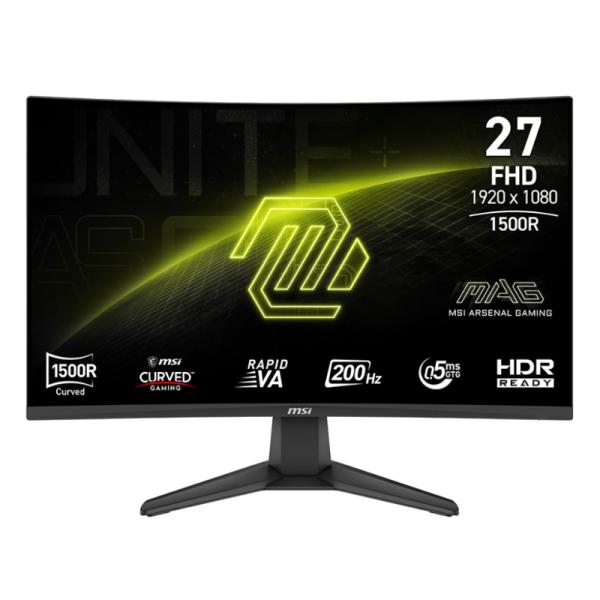 MONITOR MSI MAG 276CF E20 27"  CURVO 1920 X 1080  200 HZ  ANTI-GLARE  HDMI Y DP  9S6-3CE11M-045