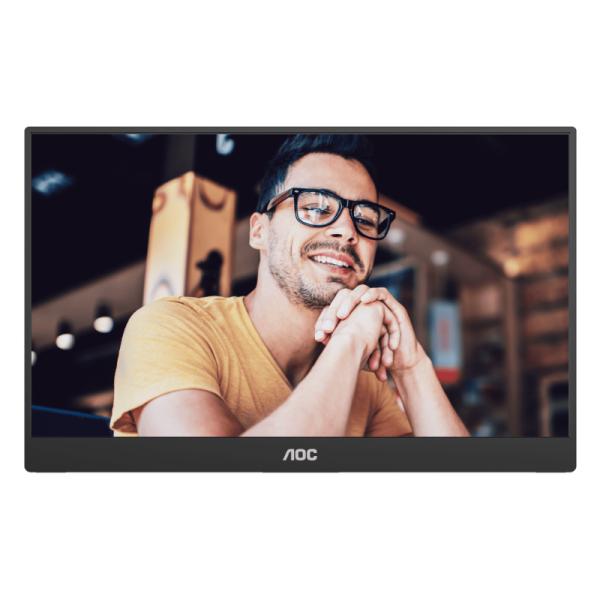 MONITOR portátil 15.6 PULG AOC 16T20 PLANO 1920 X 1080 FHD 60HZ IPS USB-C SIN ADAPTADOR INCLUIDO