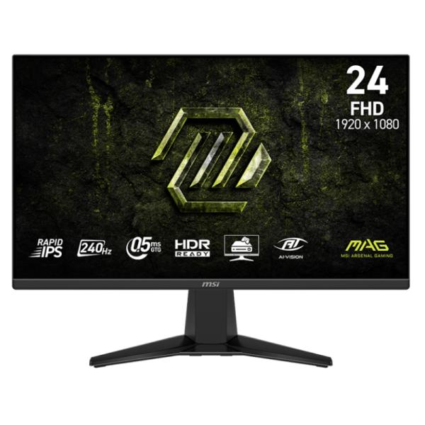 MONITOR GAMING MSI MAG 245F X24 24 PULG PLANA 1920X1080 240HZ IPS rápido FREESYNC PREMIUM DISPLAYPORT / HDMI 9S6-3BC81M-004