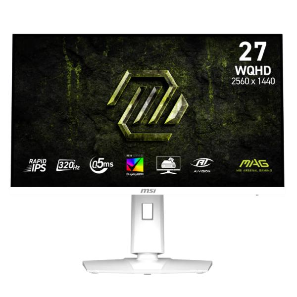 MONITOR GAMING MSI MAG 274QRFW X32 27 PULG PLANA WQHD 2560X1440 320HZ RAPID IPS G-SYNC 9S6-3CE49H-036