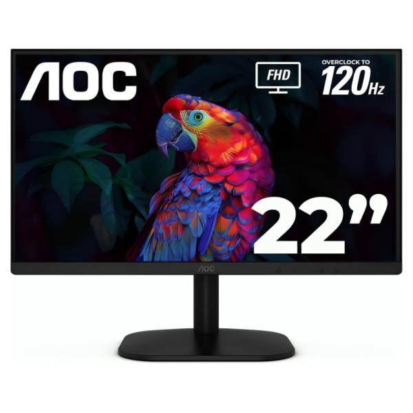 MONITOR AOC 22B35HM23 22 PULG PLANA FULL HD 1920 X 1080 120HZ LED ADAPTIVE SYNC HDMI / VGA / 3.5MM