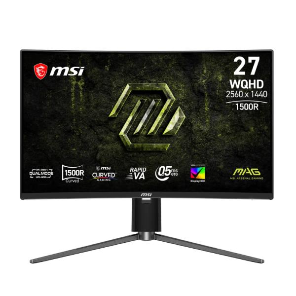 MONITOR GAMING MSI MAG 274CQPDF X32 27 PULG CURVA 1500R WQHD 320HZ/400HZ RAPID VA AMD FREESYNC PREMIUM DISPLAYPORT/HDMI/audífonos