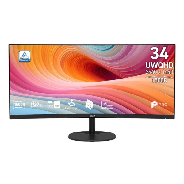 MONITOR MSI PRO MP341CQ E12 34 PULG CURVO 1500R 3440X1440 UWQHD 120 HZ PANEL VA AMD FREESYNC HDMI DP 9S6-3PB2CT-082
