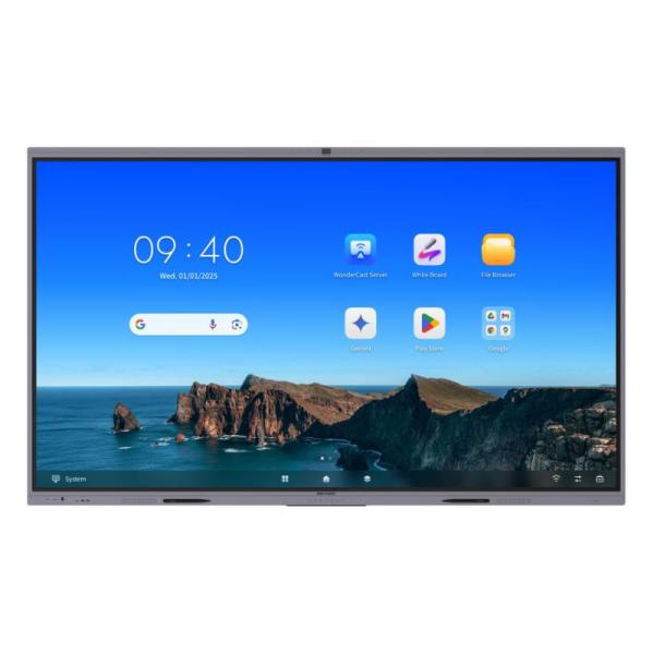 PANTALLA INTERACTIVA HIKVISION DS-D5A65RB/B3(EDLA) 65 PULG 3840X2160 4K UHD 60 HZ VA ANDROID EDLA Y WINDOWS MEDIANTE OPS WI-FI BLUETOOTH PANTALLA táctil Y cámara